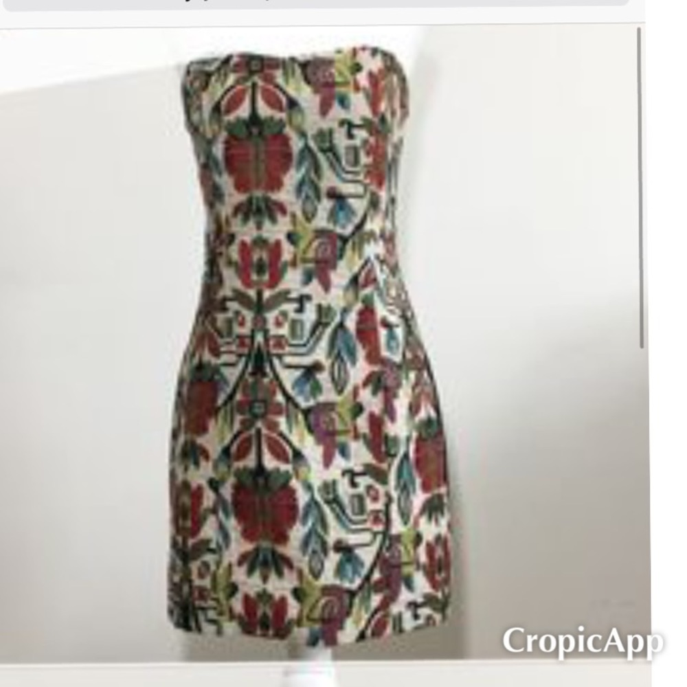 BNWT Tapestry Strapless Dress